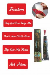 Favori Slogan Desenleri Hint Kınası ile Geçici Dövme Yapma Seti thumbnail 1