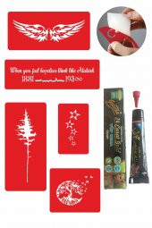 Doğa Desenleri Hint Kınası ile Geçici Dövme Yapma Seti thumbnail 1