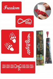 Sonsuz Pençe Desenleri Hint Kınası ile Geçici Dövme Yapma Seti thumbnail 1