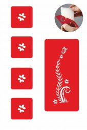 Minik Papatyalar 5 Adet  Geçici Dövme Kına Şablonu thumbnail 1