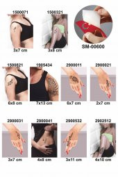 Çiçekli Geçici Dövme şablonları 10 Adet Kampanya Ürünü thumbnail 2