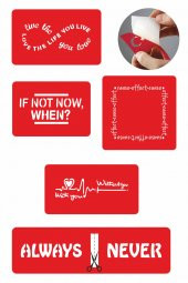 Zıtlıkların Uyumu 5 Adet Geçici Dövme Kına Şablonu thumbnail 1