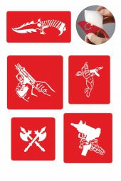 Silah Çeşitleri Dövme Şablonu Kına Deseni thumbnail 1