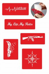 Şanslı Dövmeler 5 Adet  Geçici Dövme Kına Şablonu thumbnail 1