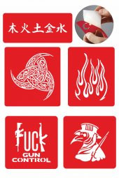 Herşey Konrol Altında 5 Adet Geçici Dövme Kına Şablonu thumbnail 1