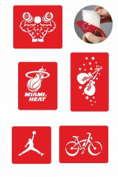 Dünya Sporları 5 Adet  Geçici Dövme Kına Şablonu thumbnail 1