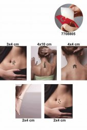 Uzak Doğu Modelleri 5 Adet  Geçici Dövme Kına Şablonu - 2