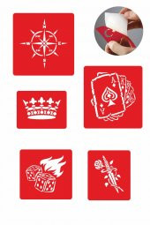 Şans Oyunları 5 Adet  Geçici Dövme Kına Şablonu thumbnail 1