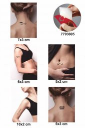 Hayatınızı Taçlandırın 5 Adet Geçici Dövme Kına Şablonu thumbnail 2