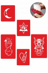 Düşüncenin Gücü 5 Adet  Geçici Dövme Kına Şablonu thumbnail 1