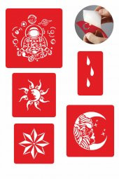 Öte Alemler 5 Adet Geçici Dövme Kına Şablonu thumbnail 1