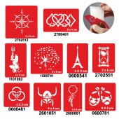 Zaman Ve Mekan 10 Adet Geçici Dövme Kına Şablonu - 2