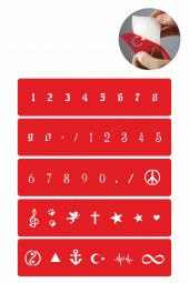 Mini Rakam Ve Desen  Geçici Dövme Kına Şablonu thumbnail 1