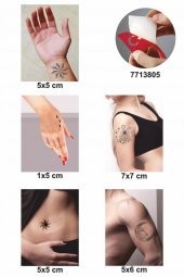 Öte Alemler 5 Adet Geçici Dövme Kına Şablonu thumbnail 2