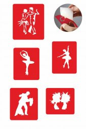 Ruhun Dansı 5 Adet  Geçici Dövme Kına Şablonu thumbnail 1