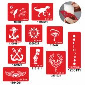 Hayatın İçinden 10 Adet Geçici Dövme Kına Şablonu thumbnail 2