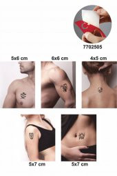 İskeletler 5 Adet  Geçici Dövme Kına Şablonu thumbnail 2