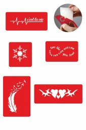 Hayat Yaşamaktır 5 Adet  Geçici Dövme Kına Şablonu thumbnail 1