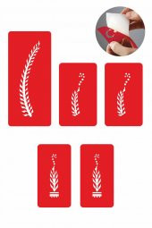 Aşk Merdiveni 5 Adet  Geçici Dövme Kına Şablonu thumbnail 1