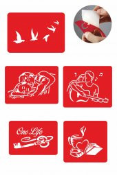 Sarmaş Dolaş Desenler 5 Adet Geçici Dövme Kına Şablonu thumbnail 1