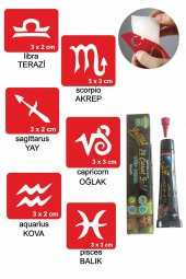 Burç Sembolleri Hint Kınası ile Geçici Dövme Yapma Seti thumbnail 1