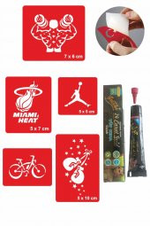 Sporcu Sembolleri Hint Kınası ile Geçici Dövme Yapma Seti - 1