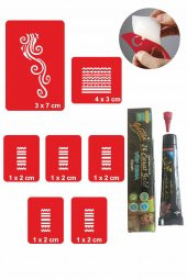 Zarif Bilek Şerit Hint Kınası ile Geçici Dövme Yapma Seti thumbnail 1