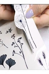 Kuşlar 12 Adet Birden Yapıştırma Geçici Dövme Yapma Seti thumbnail 1