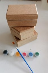 Ahşap Kutu Boyama Seti 5 Parça Boyanabilir Oyuncak - 2