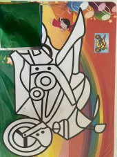 5 Adet Jelatin Renkli Folyo İle Resim Yapma Hobi Etkinlik Seti - 1