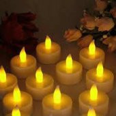 Rüzgarda Sönmeyen Pilli Mum 12 ADET Birden - 1