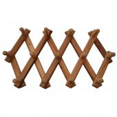 Katlanır Ahşap Askı Akordiyon Askı 13 Topuzlu - 1