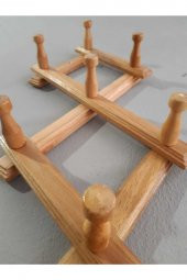 Katlanır Ahşap Askı Akordiyon Askı 13 Topuzlu - 2