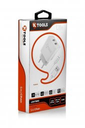 Life 2.4A Çift Lightning Giriş Şarz Cihazı 12W Hızlı Şarj Adaptör ve Kablo - 2