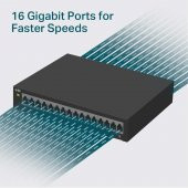 TP-Link TL-SG116E, 16-Port 10/100/1000 Mbps Gigabit Unmanaged Pro Switch - 3