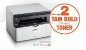 Brother DCP-1511 Yazıcı-Tarayıcı-Fotokopi Laser Yazıcı + 2 Tam Dolu Tonerli - 1