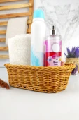 Digithome Rattan Banyo ve Makyaj Organizer Sepeti Oval Ekmeklik 24 Cm Kahverengi - YK1447 - HYT C320.025 - 3