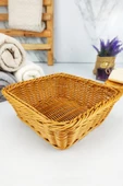 Digithome Rattan Banyo ve Makyaj Organizer Sepeti Kare Düzenleyici 19 Cm Kahverengi - YK1448 - HYT C320.025 - 4