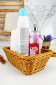 Digithome Rattan Banyo ve Makyaj Organizer Sepeti Dikdörtgen Düzenleyici 22 Cm Kahverengi - YK1449 - HYT C320.025 - 3