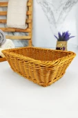 Digithome Rattan Banyo ve Makyaj Organizer Sepeti Dikdörtgen Düzenleyici 22 Cm Kahverengi - YK1449 - HYT C320.025 - 4