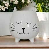 T.Concept Kedi Figürlü Ayaklı Porselen Saksı - 3