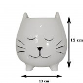 T.Concept Kedi Figürlü Ayaklı Porselen Saksı - 4