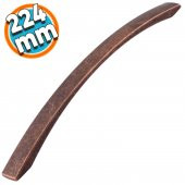 Mobilya Banyo Mutfak Dolabı Çekmece Dolap Kapak Kulpu Kulbu Antik Bakır 224 mm Metal Kulp - 1