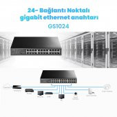 Cudy GS1024 16K MAC, 24 Port Gigabit Metal Switch - 4