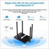 Cudy LT500 2,4GHz 300Mbps, 5GHz 867Mbps, 4 Port Wi-Fi Mesh 4G LTE DDNS Router (AC1200 Serisi) - 5