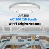 Cudy AP1300 5GHz 867 Mbps, 2.4GHz 300 Mbps WiFi Gigabit IP65 Indoor Access Point (AC1200 Serisi) - 4