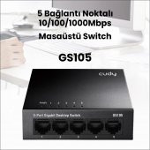 Cudy GS105 5 Port 10/100/1000M 16k MAC Gigabit Metal Switch - 3