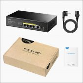 Cudy GS1005PTS1 1 Port Gigabit+ 4 Port Gigabit 120W PoE+1 Port SFP Gigabit Metal Switch - 8
