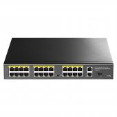 Cudy FS1026PS1 300W PoE+ 24 Port 10/100Mbps+ 2 Port 10/100/1000Mbps Gigabit+1 Port SFP Switch - 1