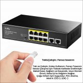 Cudy FS1010P 8 Port 10/100Mbps 120W PoE+, 2 Uplink Portlu VLAN CCTV Rack Mount Metal Switch - 3